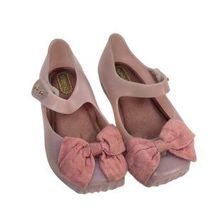 Mini Melissa Pink Bow Mary Jane Jelly Shoes Girls Toddler 8